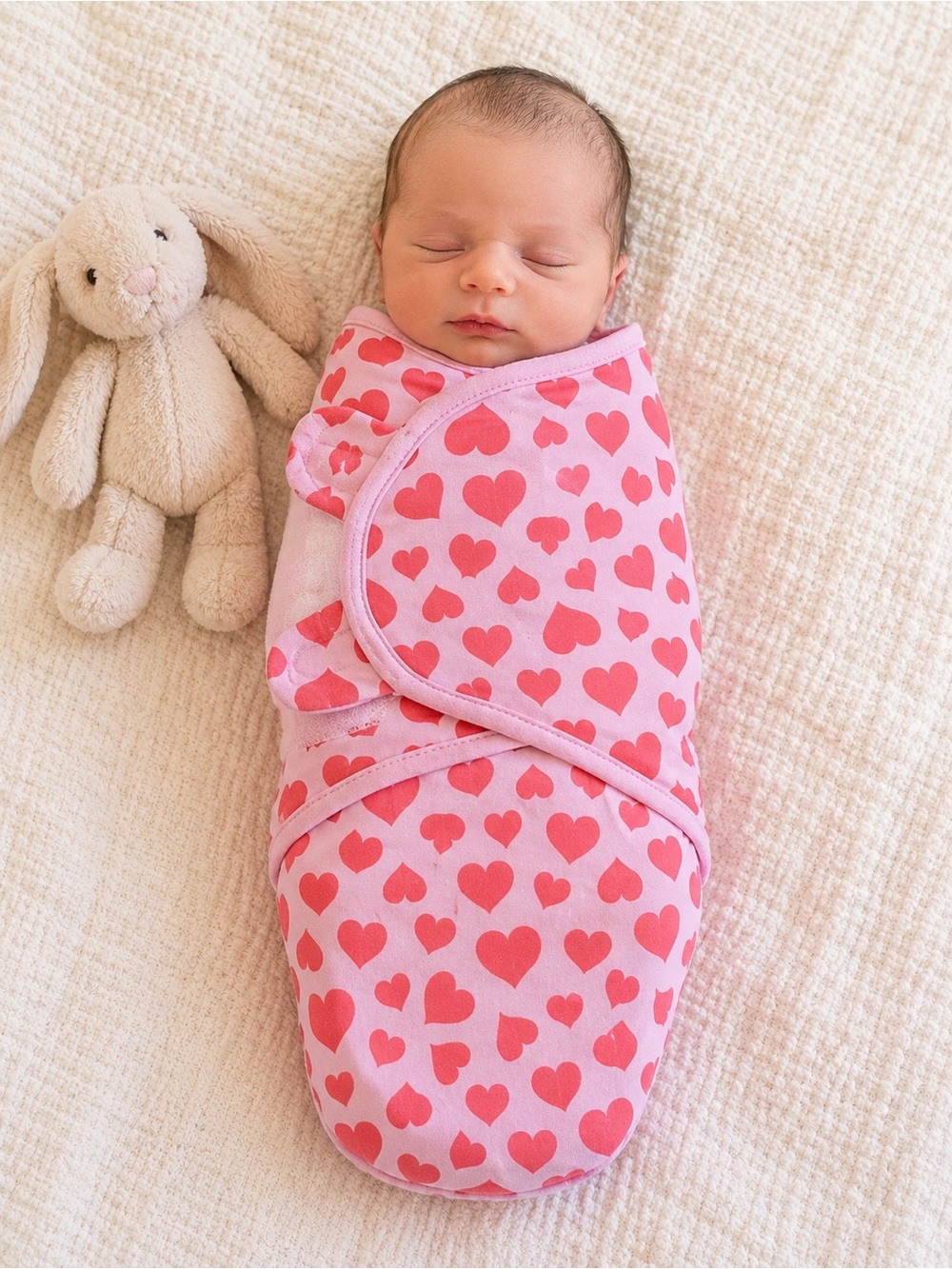 Pink Heart SwaddleMe Sack - Baby Sleep Wrap